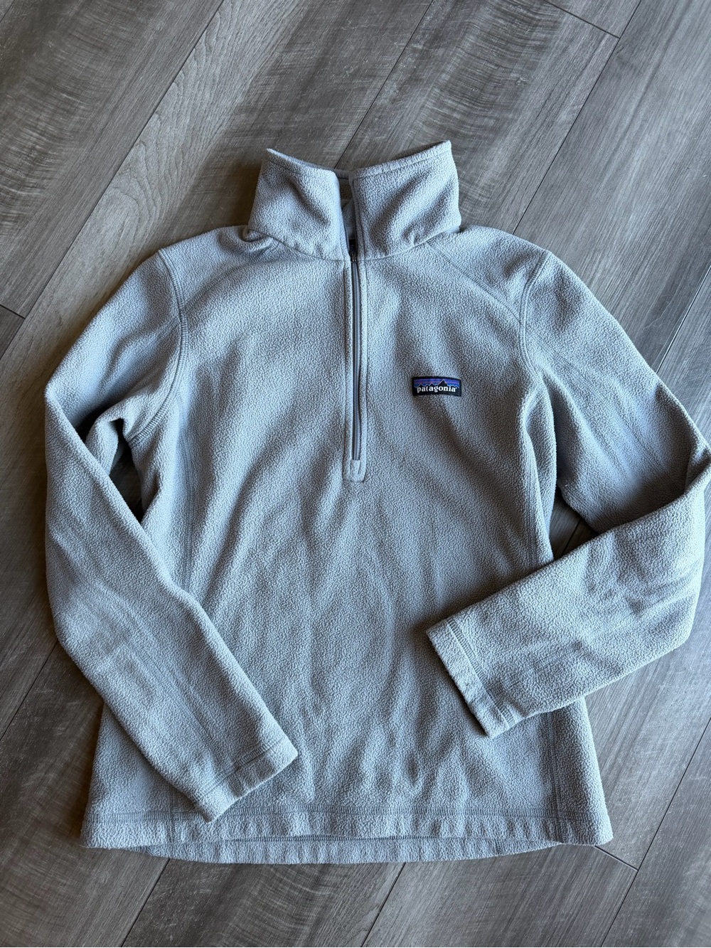 Patagonia Women's Micro D 1/4-Zip Fleece Pullover Gray Sz XS Outdoor Hiking